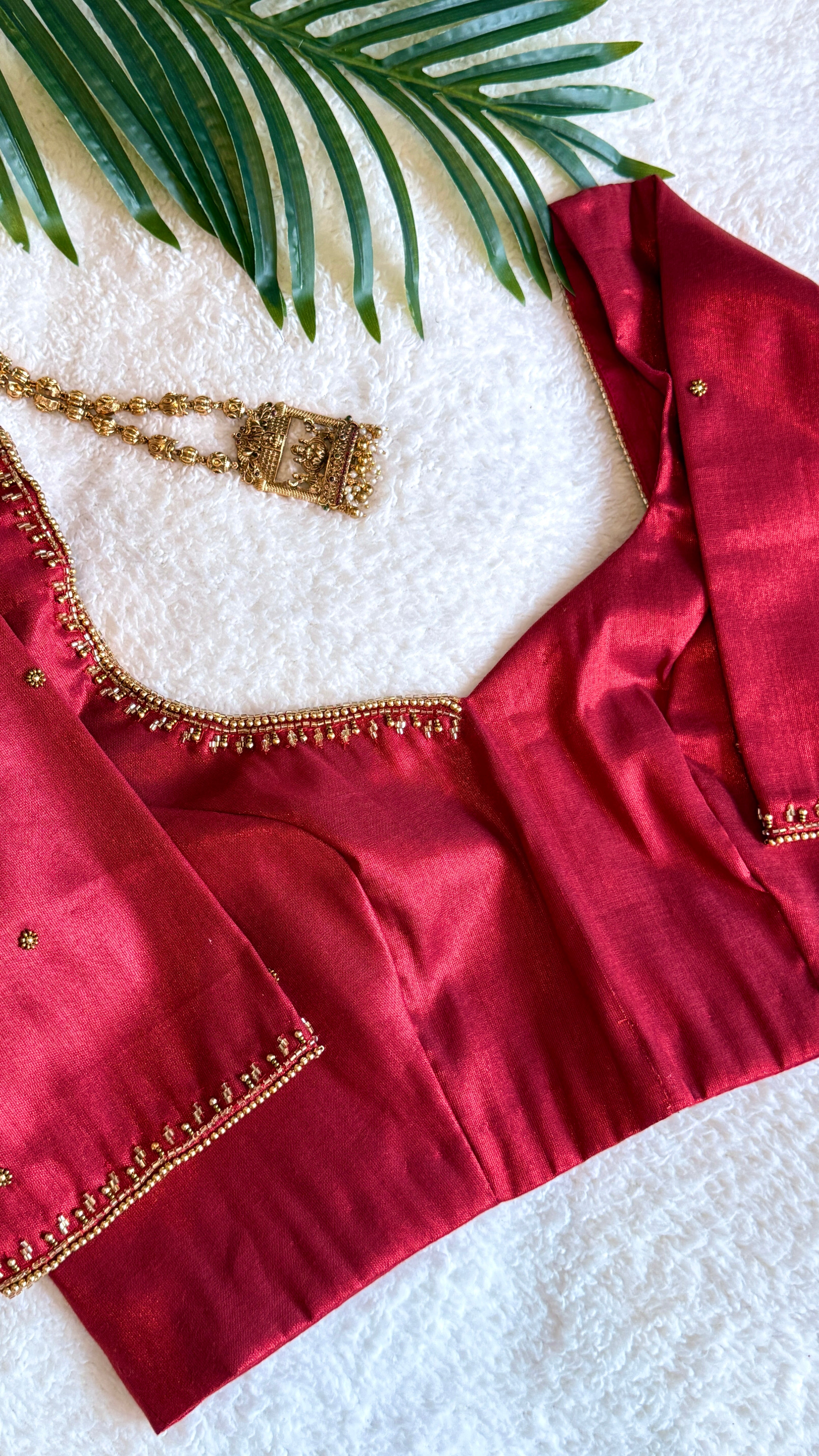 Maroon Hand Work Blouse